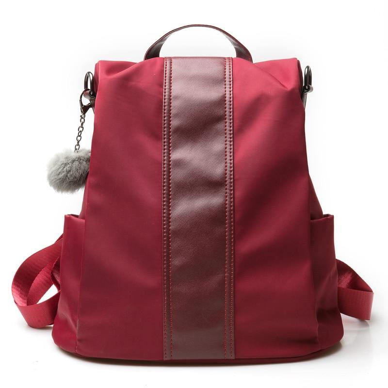 HERALD FASHION Quality Leather Anti-thief Women Backpack Large Capacity Hair Ball School Bag for Teenager girls Male Travel Bags - MY STORE LIVING