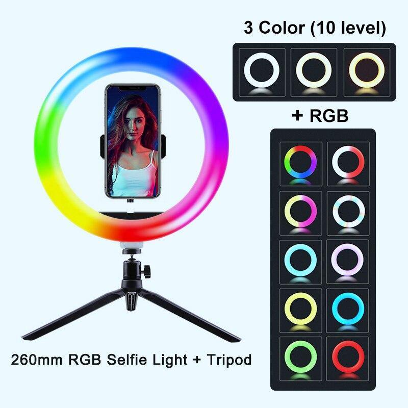 Selfie Ring Light Photography Light Led Rim Of Lamp With Mobile Holder Large Tripod Stand - MY STORE LIVING