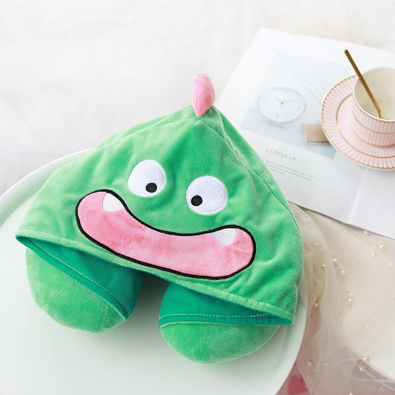 25 Kinds Cartoon U Shape Hoodie Travel Pillow Neck Cushion For Sleep Kawaii Animals Hooded Pillows For Airplane Home Textile - MY STORE LIVING