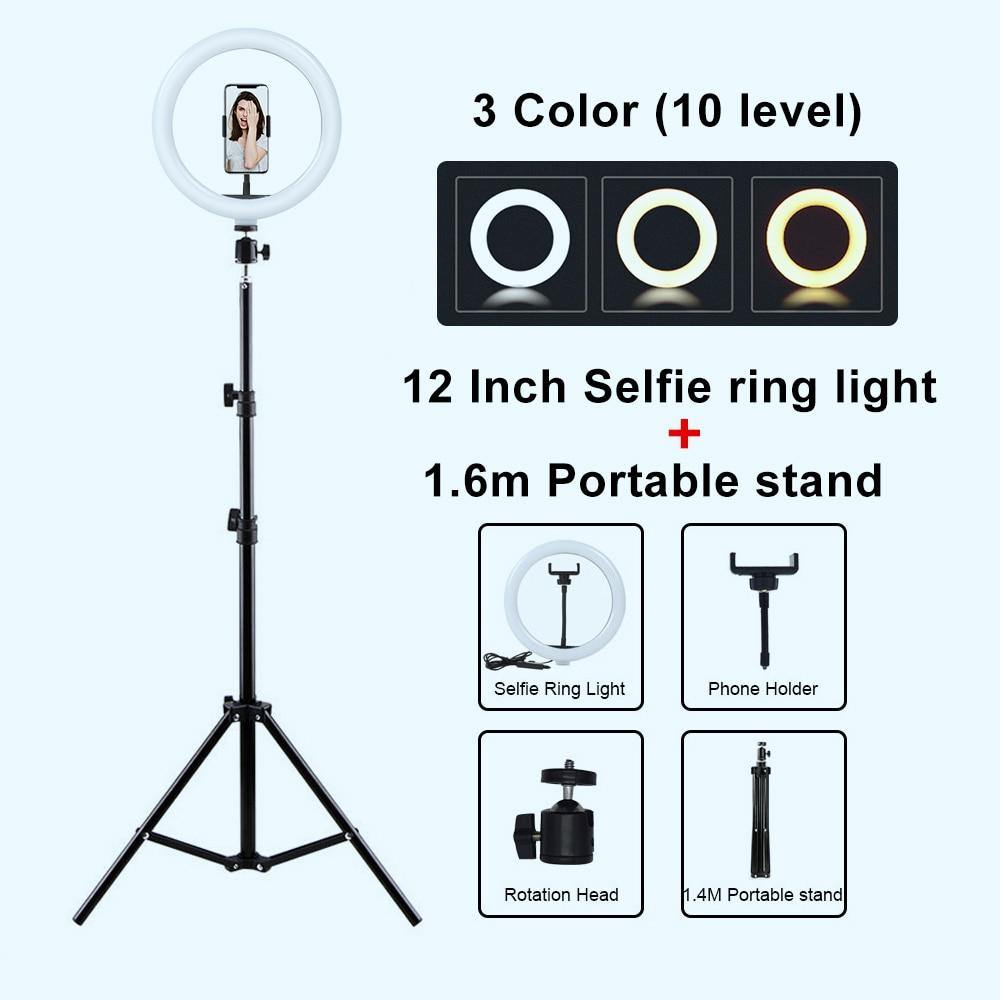 Selfie Ring Light Photography Light Led Rim Of Lamp With Mobile Holder Large Tripod Stand - MY STORE LIVING