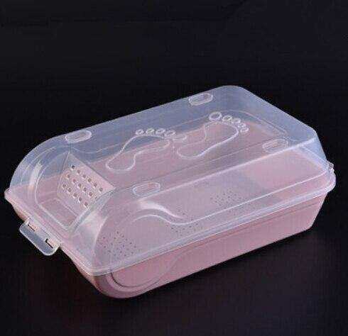 Plastic Shoe Case Family Shoes Storage Box Organizer Storage Bins With Lids - MY STORE LIVING