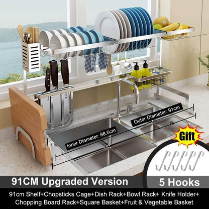 Steel Over The Sink Dish Rack - MY STORE LIVING