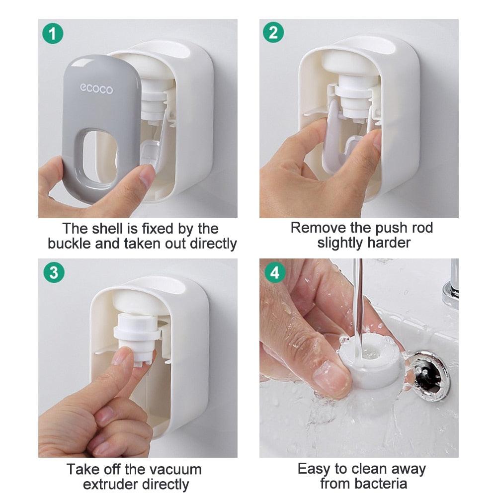 Wall Mounted Automatic Touchless Toothpaste Dispenser - MyStoreLiving