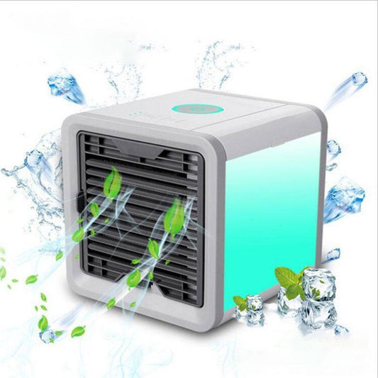 Portable Air Cooler Fan Mini USB Air Conditioner 7 Colors Light Desktop Air Cooling Fan Humidifier Purifier - MY STORE LIVING