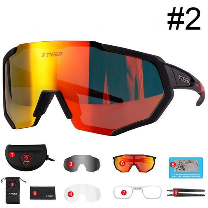 X-TIGER Polarized Cycling Sunglasses MTB Bicycle Eyewear Mountain Racing Bike Goggles - MY STORE LIVING