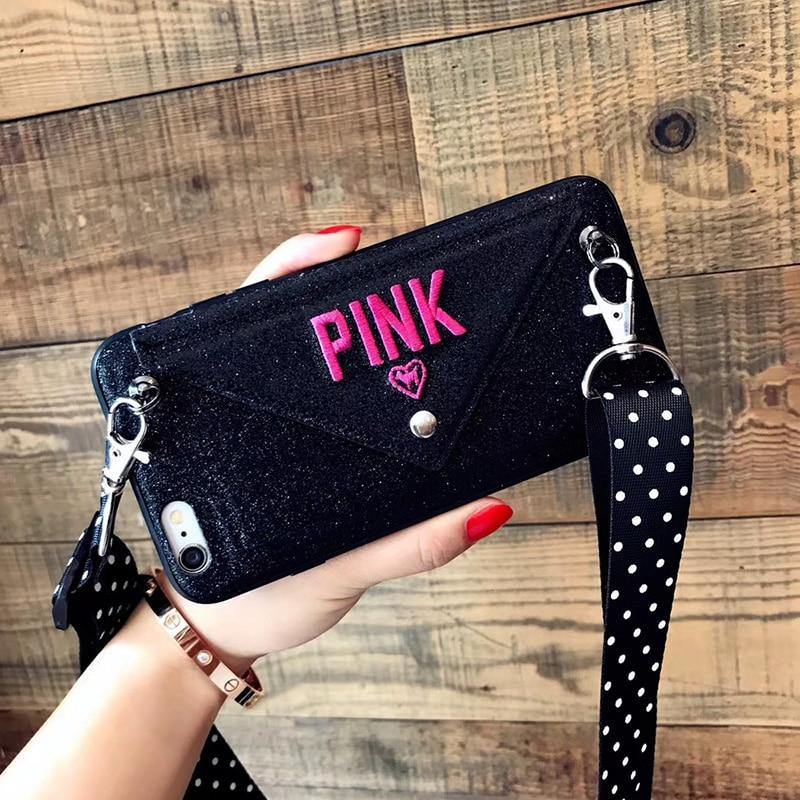 Luxury PINK Glitter Embroidery Soft Leather Case - MY STORE LIVING