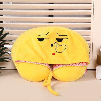 25 Kinds Cartoon U Shape Hoodie Travel Pillow Neck Cushion For Sleep Kawaii Animals Hooded Pillows For Airplane Home Textile - MY STORE LIVING