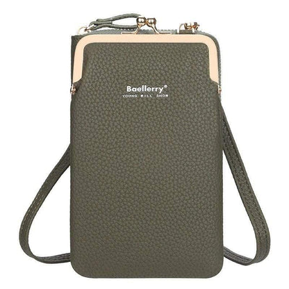 Women Phone Bag Solid Crossbody Bag - MY STORE LIVING