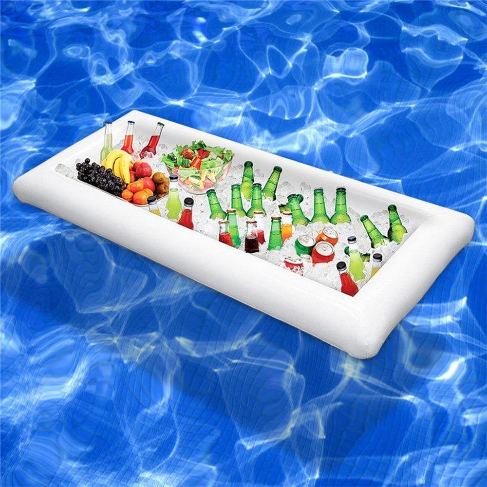 Inflatable Pool Boat Beer Ice Bucket Cooler Swimming Pool Float Cup Holder Party Pool - MY STORE LIVING