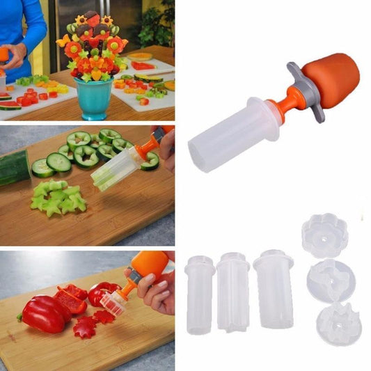 Creative Kitchen Pop Tools Plastic Vegetable Fruit Shape Cutter Slicer Veggie Food Chef Snack Maker Cake - MyStoreLiving