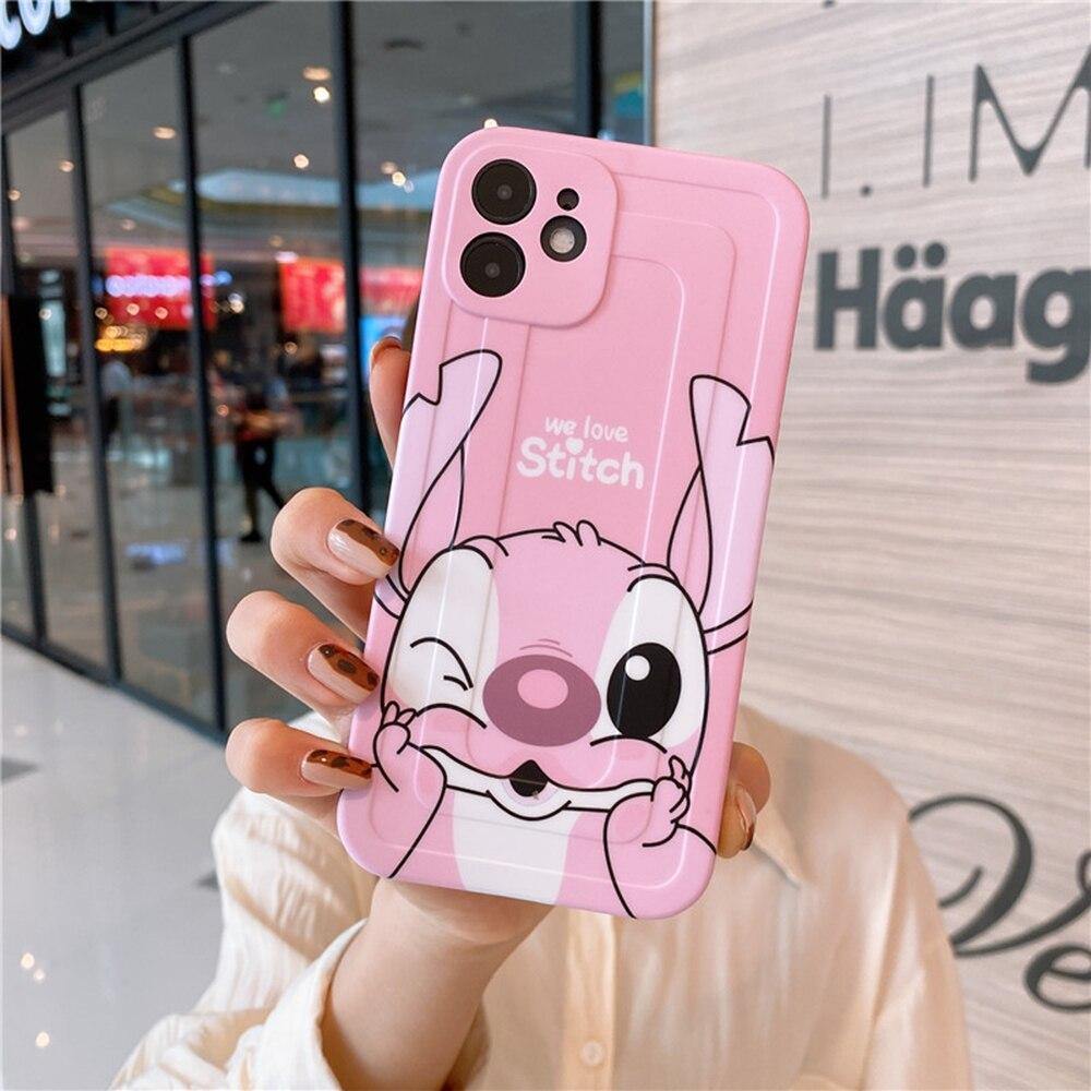 Disney iphone 12 Pro Max Case Silicone Cute Lilo Stitch Cases for iPhone 11 Pro Max 7 8 Plus X XS XR Anime Protector Fidget Toys - MY STORE LIVING