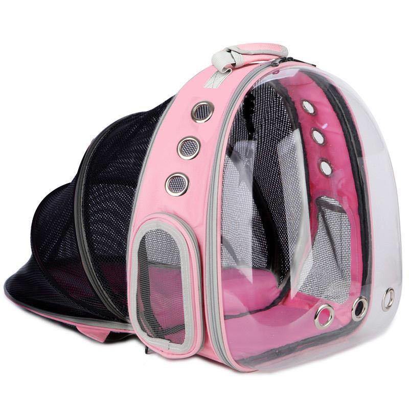 Expandable Cat Carrier Backpack, Space Capsule Transparent Bubble Pet Carrier for Small Dog, Pet Hiking Traveling Backpack - MY STORE LIVING