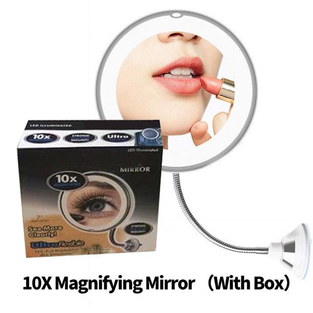 360 Rotates Magnifying LED Lighted Makeup Mirror - MyStoreLiving