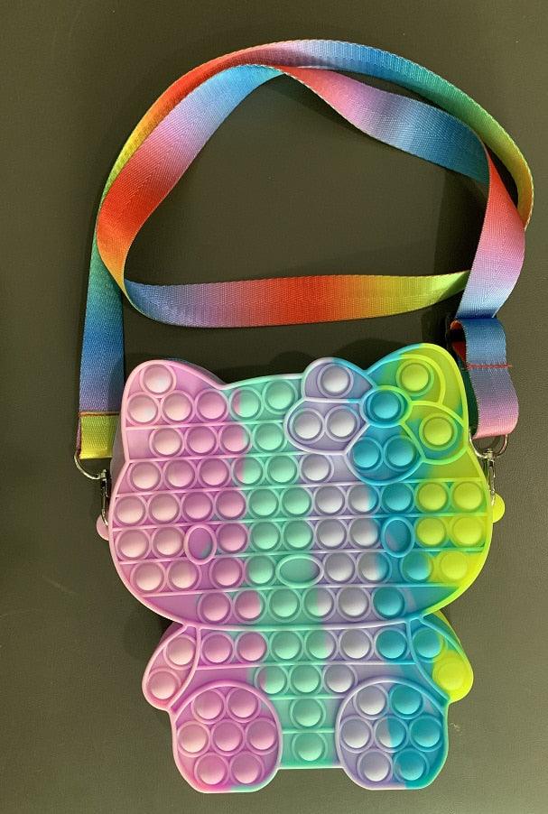 Grand Big XXL Pop Rainbow Handbag 30cm Child Push Fidget Toy Relief Anti Stress - MyStoreLiving