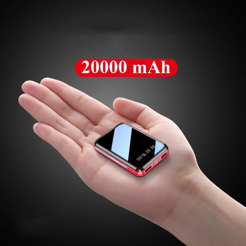 20000mAh Mini Power Bank Portable Charger Mirror Screen LED Digital Display - MyStoreLiving