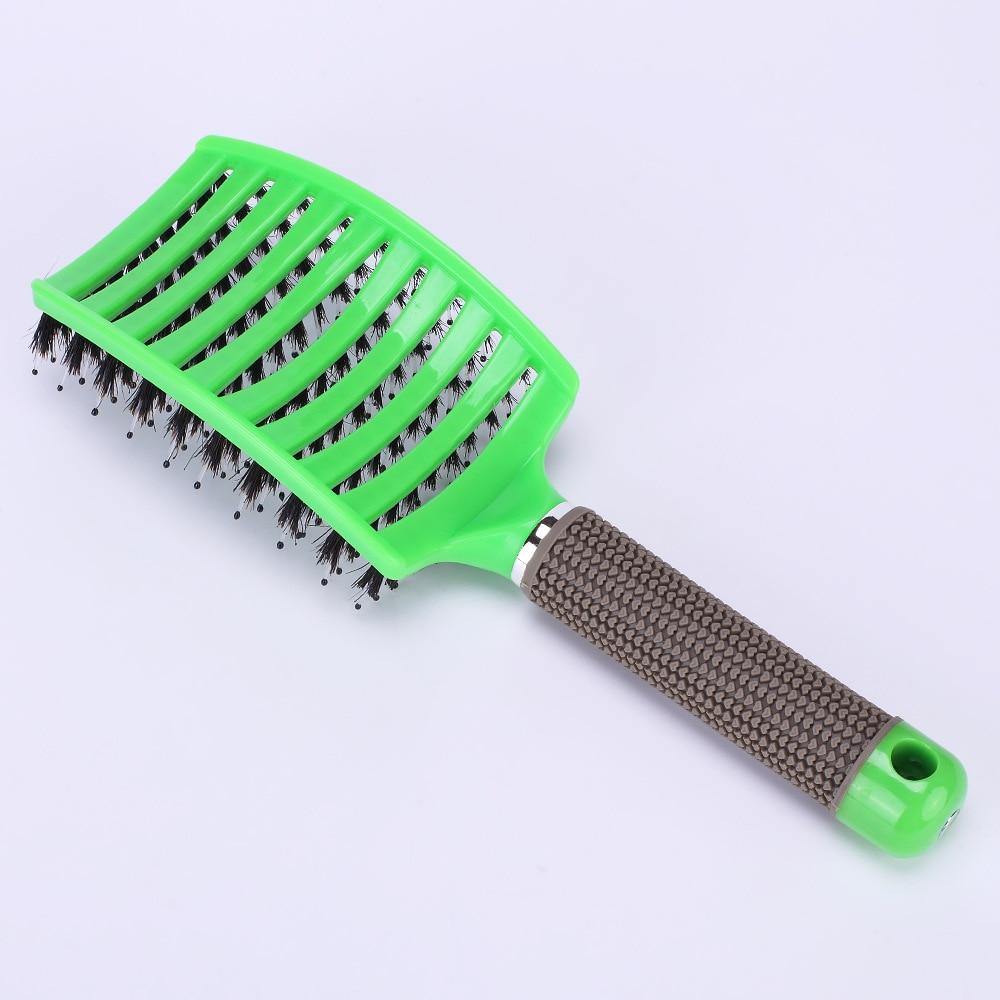 Women Detangling Nylon Bristle Brush Detangle Hairbrush Hair Scalp Massage Comb - MY STORE LIVING