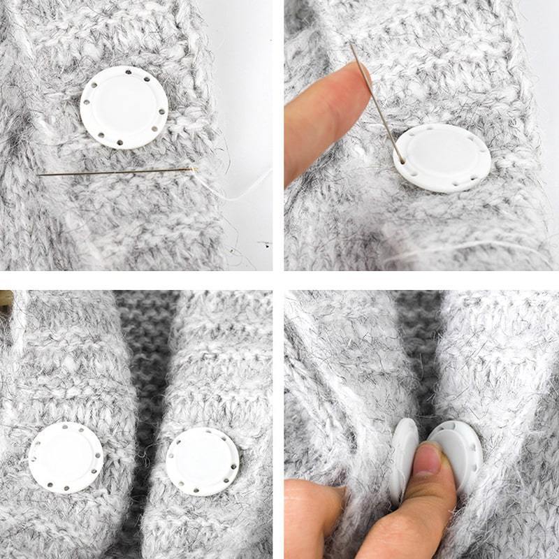 High-Grade Invisible Plastic Magnet Button 2PCS Buckle Clothing Decoration Handwork Sewing Set DIY Scrapbook Clothing Crafts Acc - MY STORE LIVING