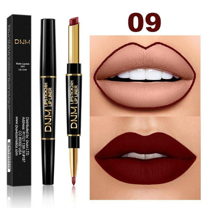 Matte Lipstick Wateproof Double Ended Long Lasting Lipstick Cosmetics Lips liner Pencil - MY STORE LIVING