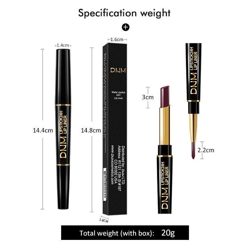 Matte Lipstick Wateproof Double Ended Long Lasting Lipstick Cosmetics Lips liner Pencil - MY STORE LIVING