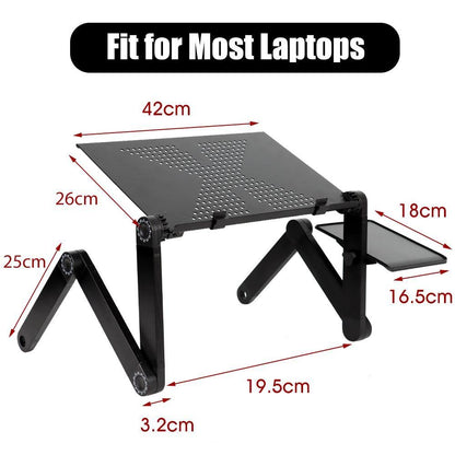 Adjustable Laptop Desk Stand Portable Aluminum Ergonomic Lapdesk - MY STORE LIVING