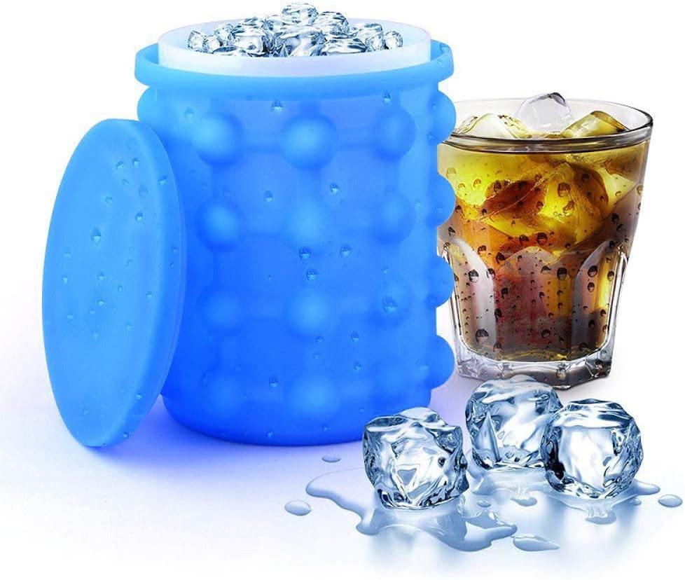 Silicone Ice Bucket Cooler Cube Maker Cabinet Space Saving Kitchen Tools - MY STORE LIVING