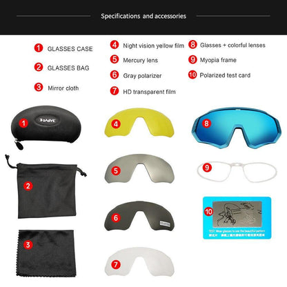 Riding Mtb Polarized Sports Cycling Glasses Goggles - MY STORE LIVING