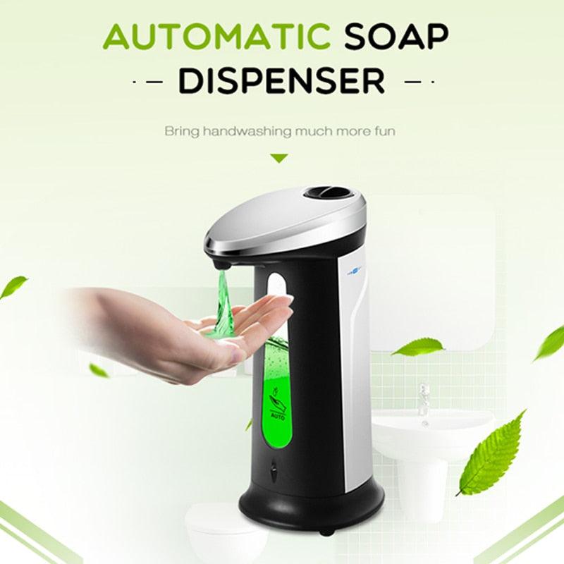 Automatic Liquid Soap Sanitizer Dispenser No Touch 400ML Hands Free Sensor 13 fl Oz Battery Operated - MyStoreLiving