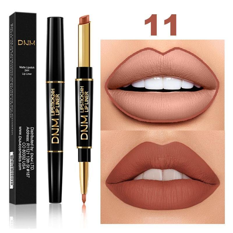 Matte Lipstick Wateproof Double Ended Long Lasting Lipstick Cosmetics Lips liner Pencil - MY STORE LIVING