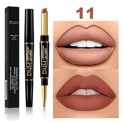 Matte Lipstick Wateproof Double Ended Long Lasting Lipstick Cosmetics Lips liner Pencil - MY STORE LIVING