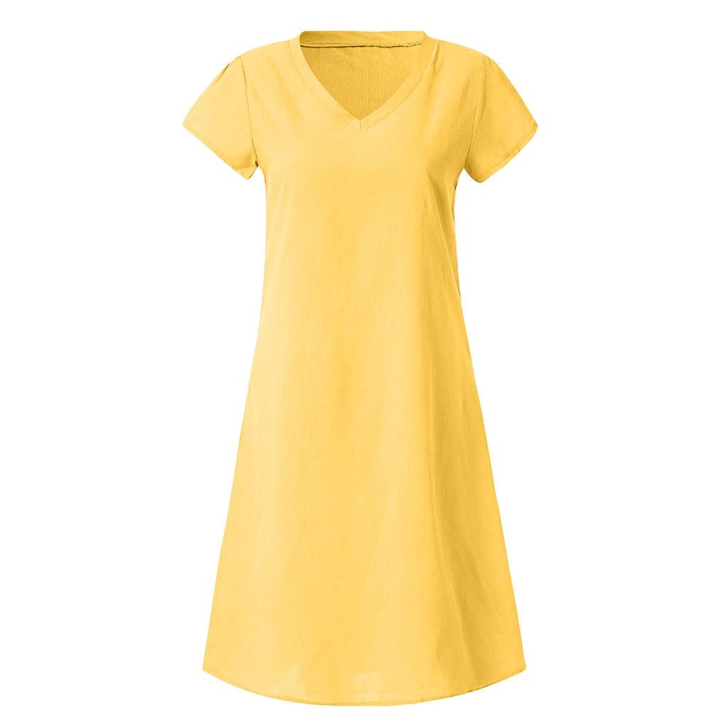 Spring Short Sleeve Dress - MyStoreLiving