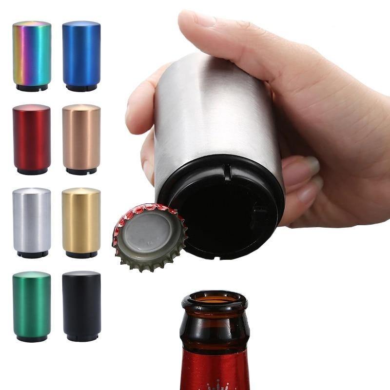 Automatic Beer Bottle Opener Magnet  Stainless Steel - MY STORE LIVING