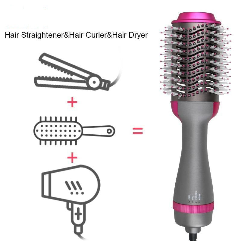 Professional One Step Hair Dryer Brush Multifunctional Hair Styling Tools Hair Straighter And Curler Blowout Dryer - MY STORE LIVING