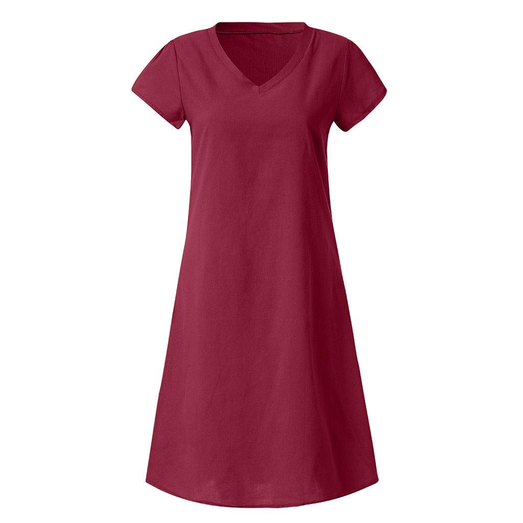 Spring Short Sleeve Dress - MyStoreLiving