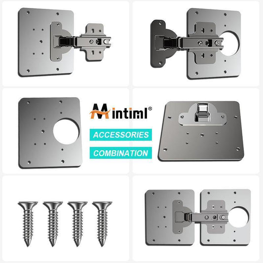 Mintiml® Hinge Repair Plate Rust Resistant Stainless For Cabinet Furniture Drawer Window Steel Furniture Hardware Accessories - MY STORE LIVING