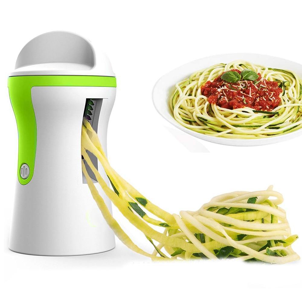 Portable Vegetable Slicer Handheld Spiralizer Peeler Spiral Slicer - MY STORE LIVING