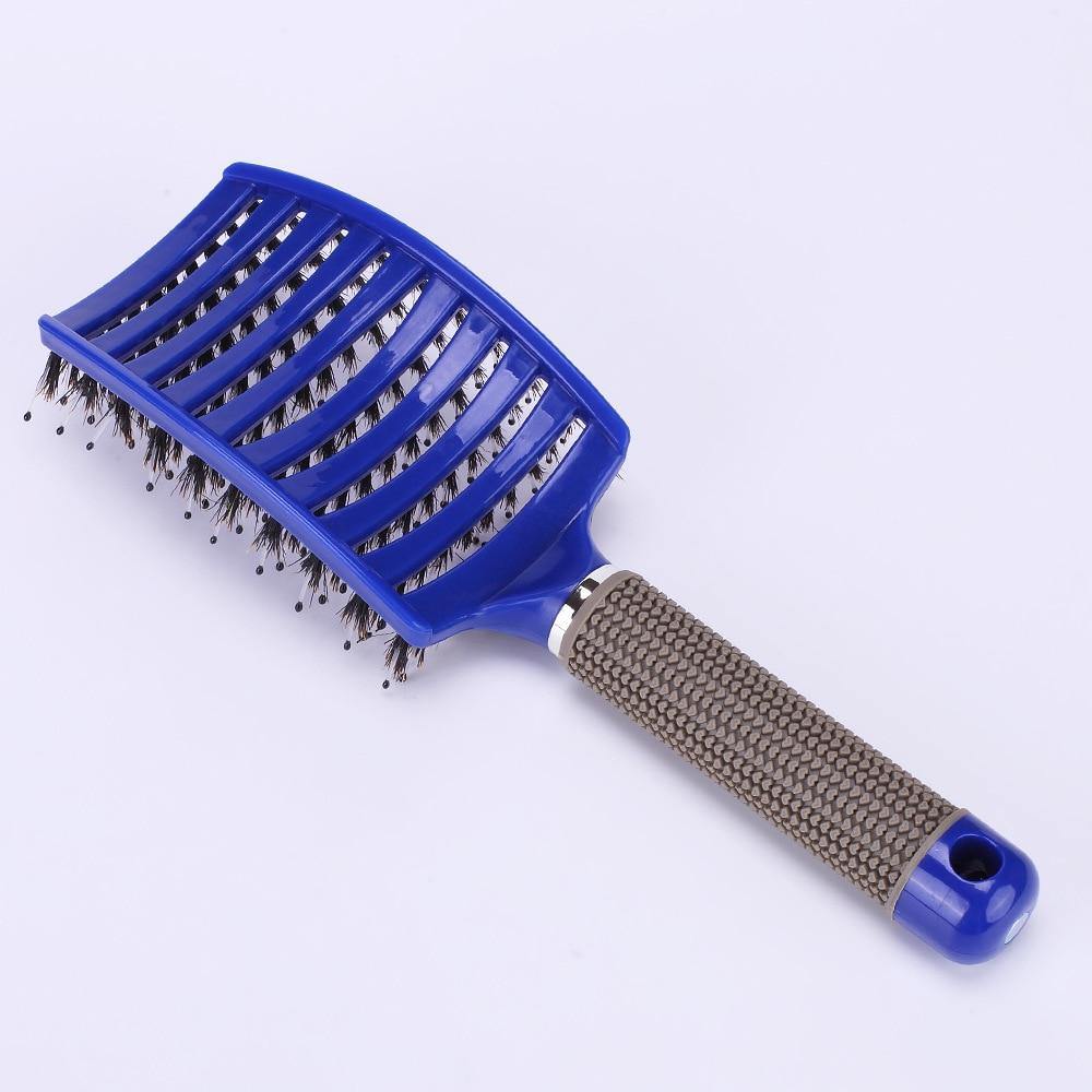 Women Detangling Nylon Bristle Brush Detangle Hairbrush Hair Scalp Massage Comb - MY STORE LIVING