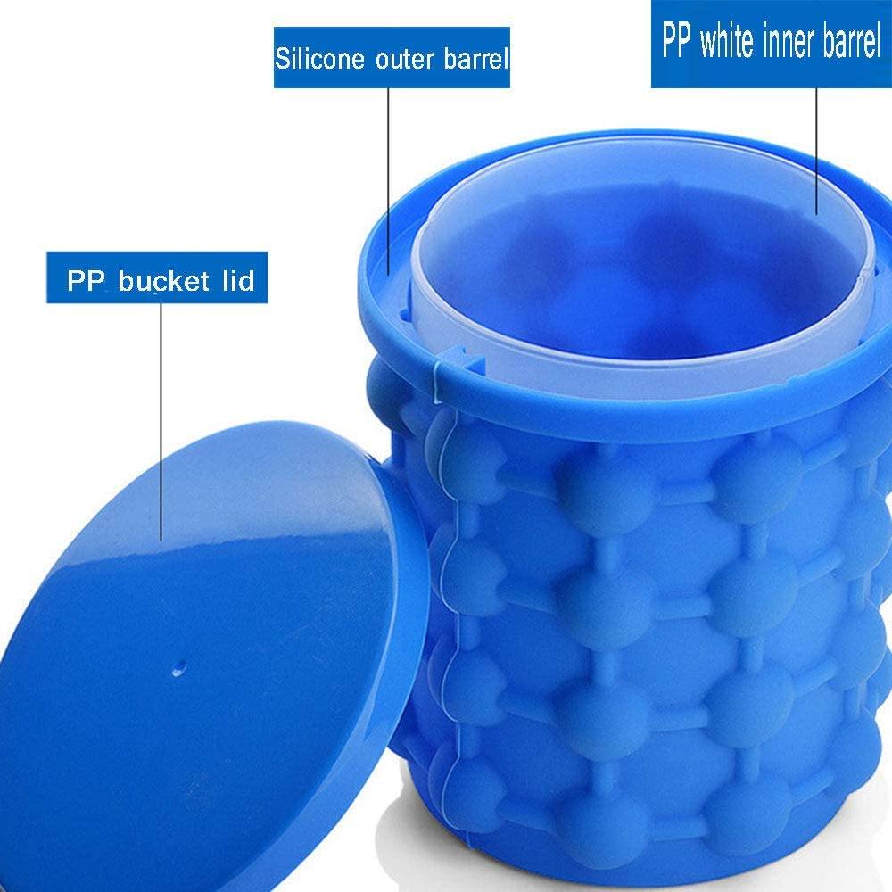 Silicone Ice Bucket Cooler Cube Maker Cabinet Space Saving Kitchen Tools - MY STORE LIVING