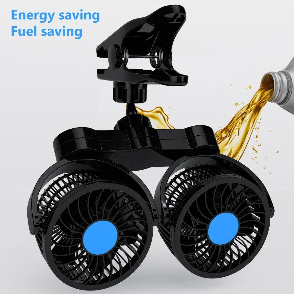 Summer Heat-relief Rotatable Clip Cooling Fan Auto Car Accessories - MyStoreLiving
