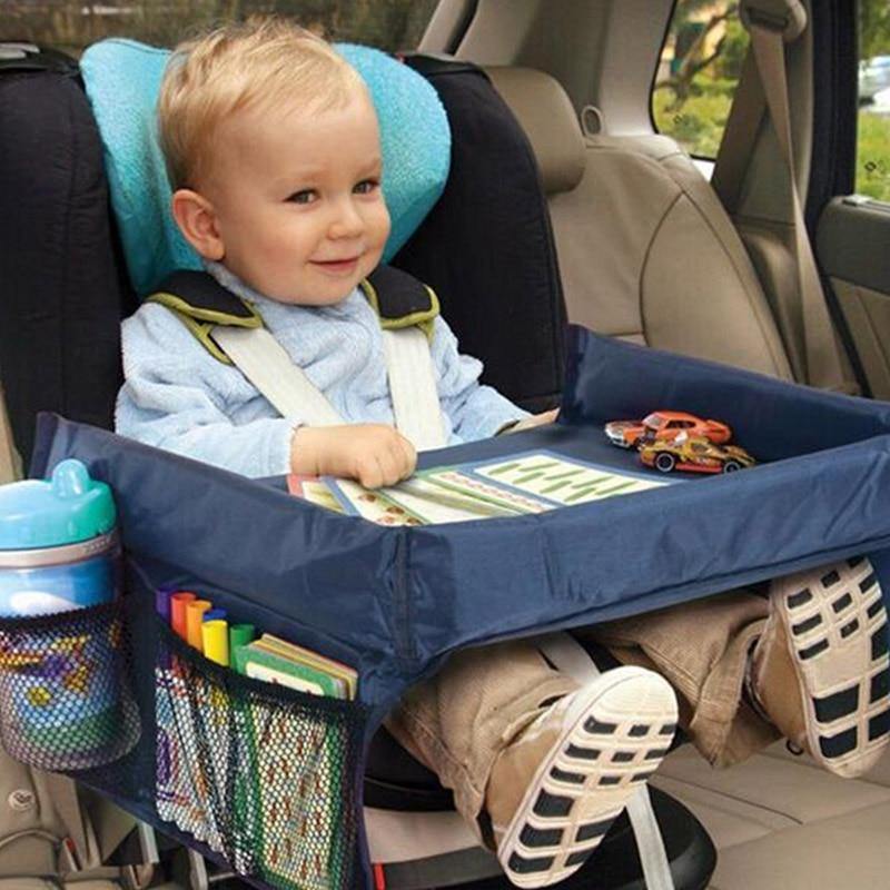 Travel Portable Table For Car Seat, Stand & Art Supplies Storage Pockets - MY STORE LIVING