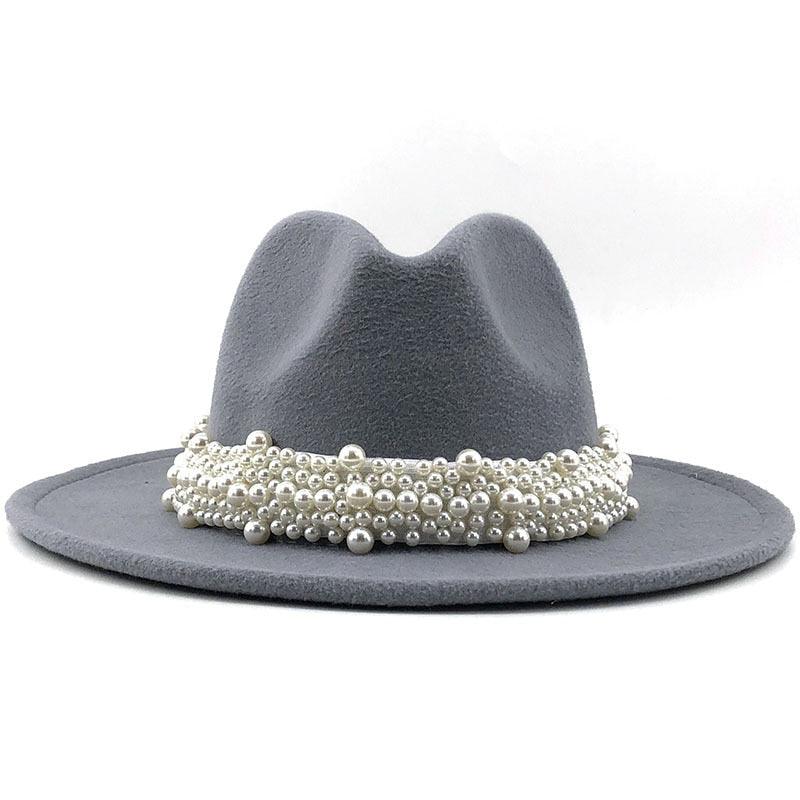 Casual Leather Pearl Ribbon Hat - MyStoreLiving