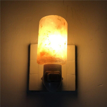 Himalayan Salt Lamp Natural Crystal Hand Carved Night Light Home Decor Air Purifying with Plug Release negative ions Warm white - MyStoreLiving