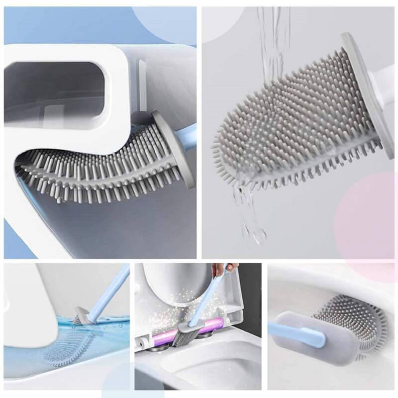 Bathroom Toilet Cleaning Brush And Holder Set - MY STORE LIVING