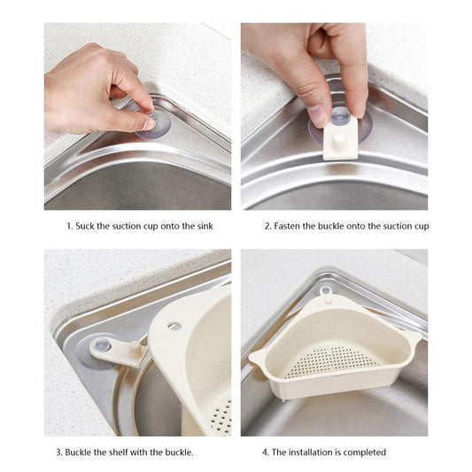 Triangle Storage Holder Multifunctional Drain Shelf - MyStoreLiving