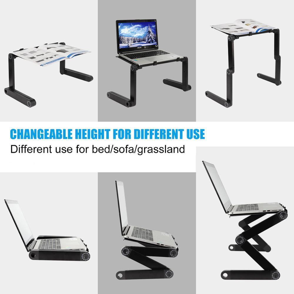 Adjustable Laptop Desk Stand Portable Aluminum Ergonomic Lapdesk - MY STORE LIVING