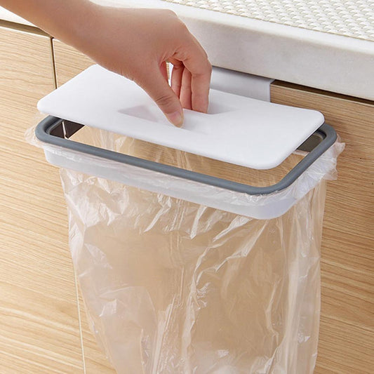 Universal Size 2PCS Garbage Bag Holder for Cabinet Hanging Trash Bag Holder Over The Cabinet Door Small Trash Can with Lid - MyStoreLiving