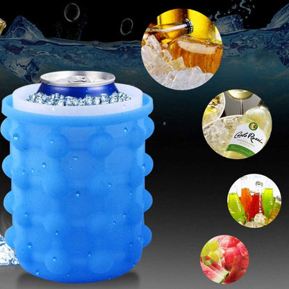 Silicone Ice Bucket Cooler Cube Maker Cabinet Space Saving Kitchen Tools - MY STORE LIVING