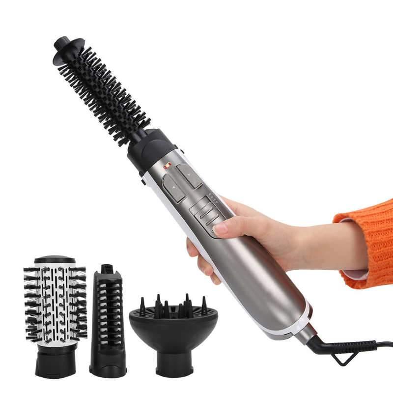 4 in 1 Hair Dryer Styler and Volumizer Hair Curler Straightener Blow Dryer Brush Rotating Blow Dryer Comb - MY STORE LIVING