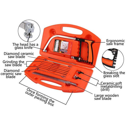 Multifunctional Handsaw Set Woodworking Universal Hand Saw 11 in 1 Mini Hacksaw - MyStoreLiving