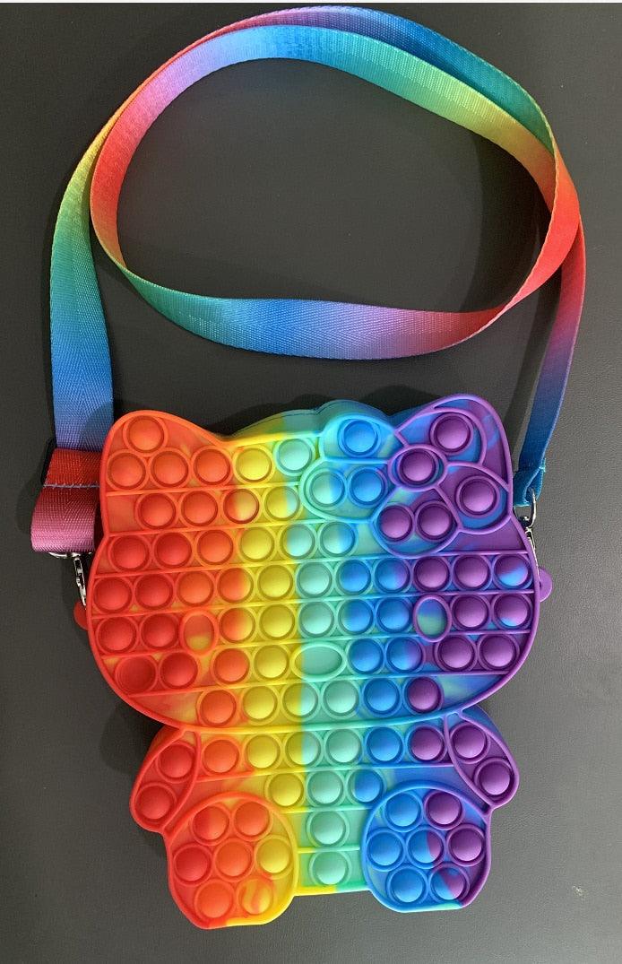 Grand Big XXL Pop Rainbow Handbag 30cm Child Push Fidget Toy Relief Anti Stress - MyStoreLiving