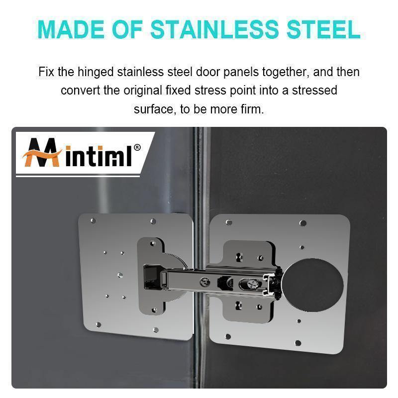 Mintiml® Hinge Repair Plate Rust Resistant Stainless For Cabinet Furniture Drawer Window Steel Furniture Hardware Accessories - MY STORE LIVING